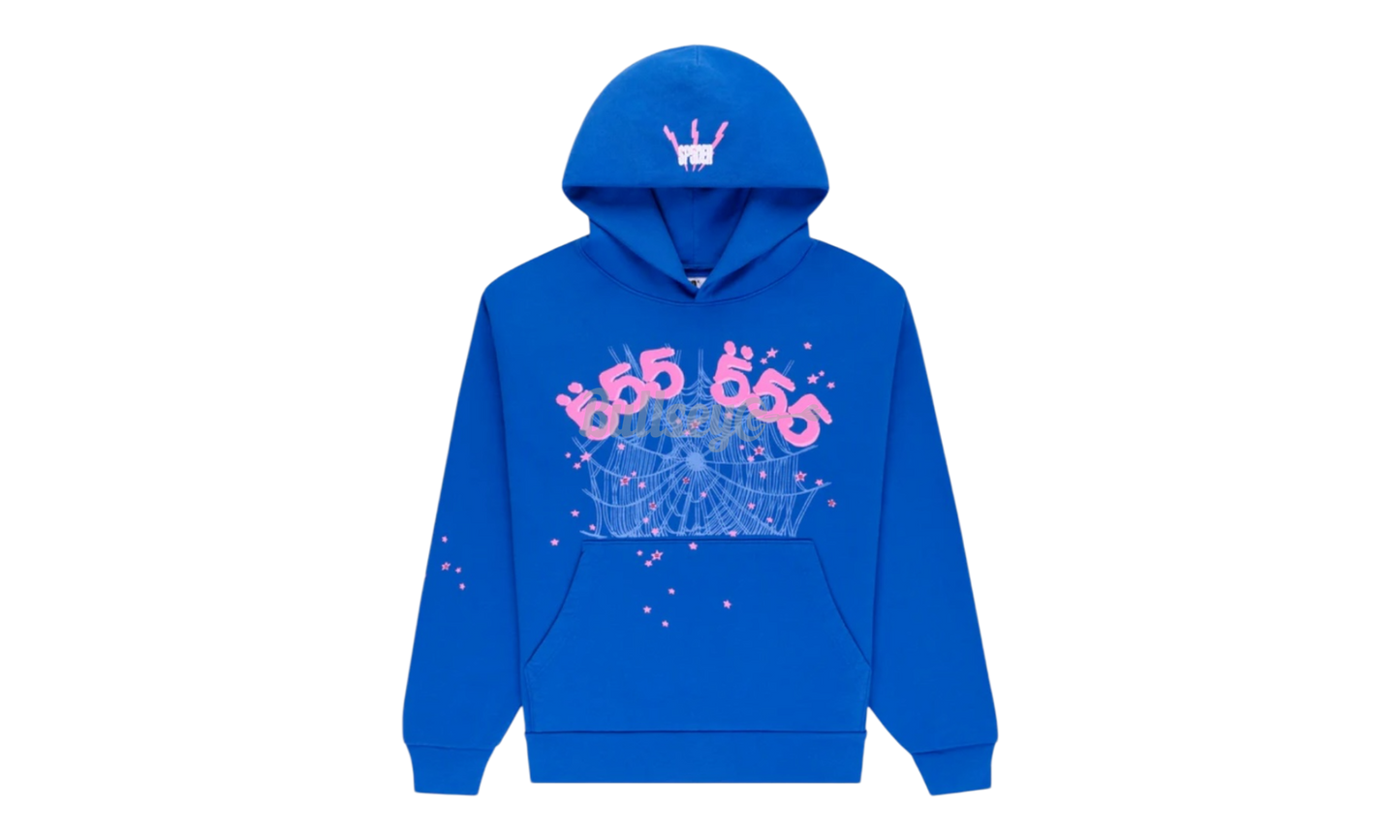 Sp5der Angel Number Blue/Pink Hoodie-Bullseye Sneaker Boutique