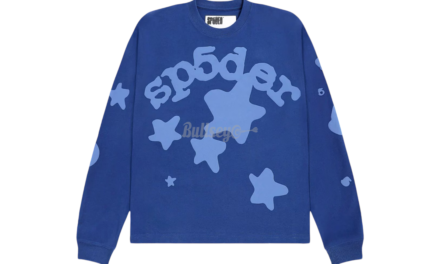 Sp5der Beluga Blue Longsleeve T-Shirt-Bullseye Sneaker Boutique