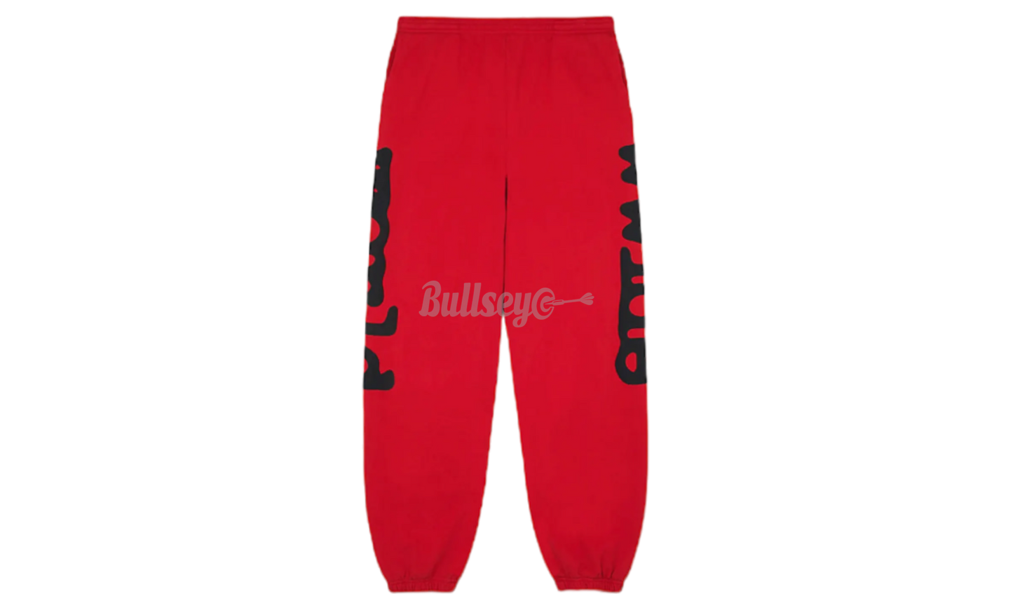 Sp5der Beluga Red Sweatpants-Bullseye Sneaker Boutique