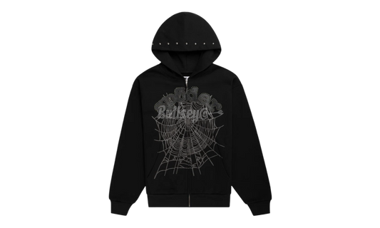 Sp5der OG Web Studded Black Zip-Up Hoodie-Bullseye Sneaker Boutique