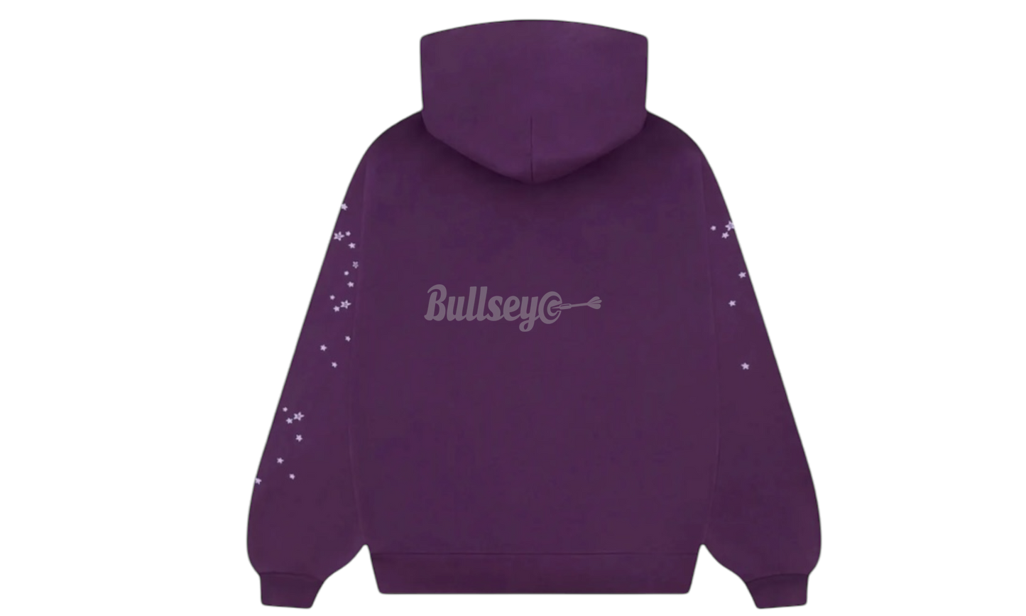 Sp5der Star OG Web V2 Purple Hoodie