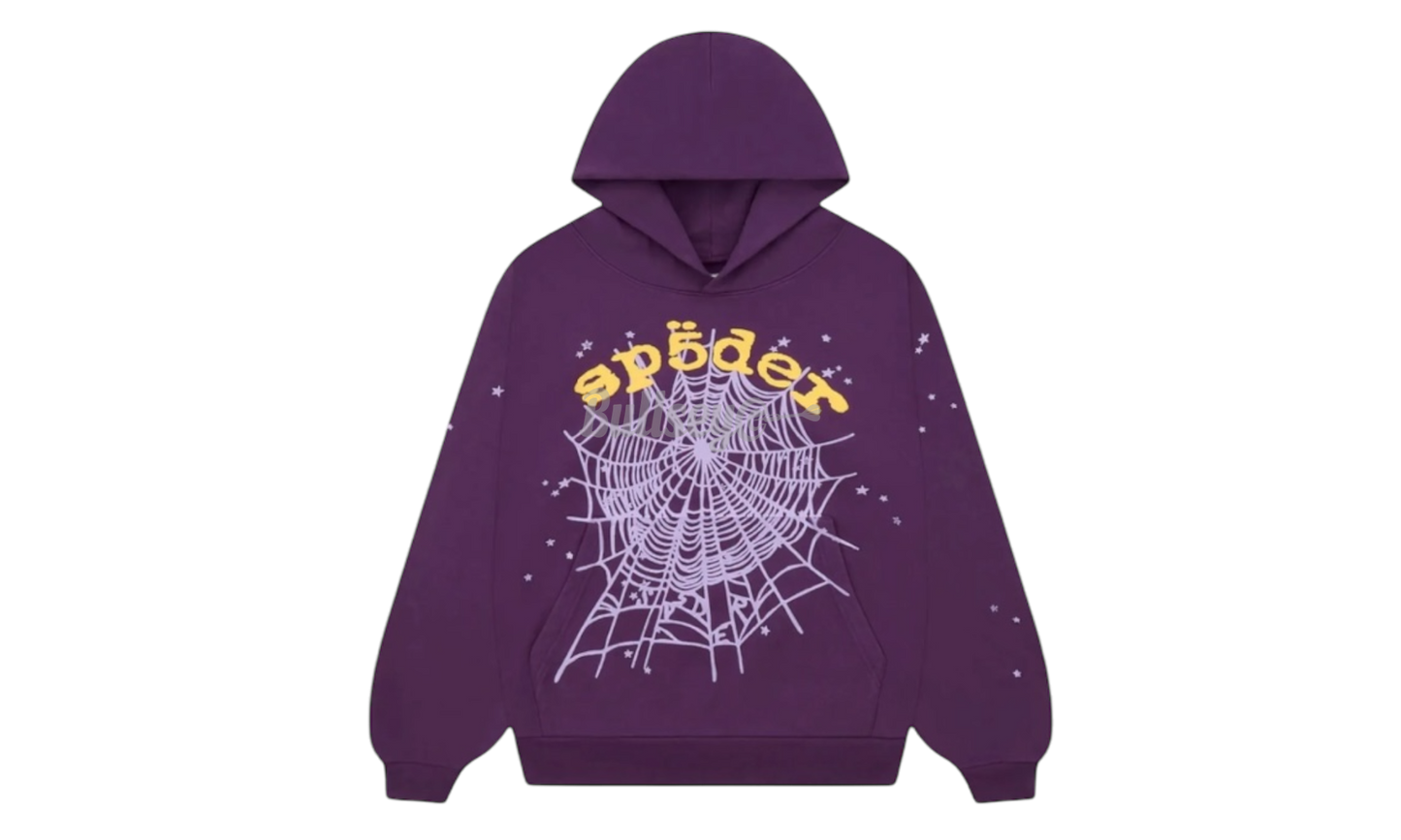 Sp5der Star OG Web V2 Purple Hoodie-Bullseye Sneaker Boutique