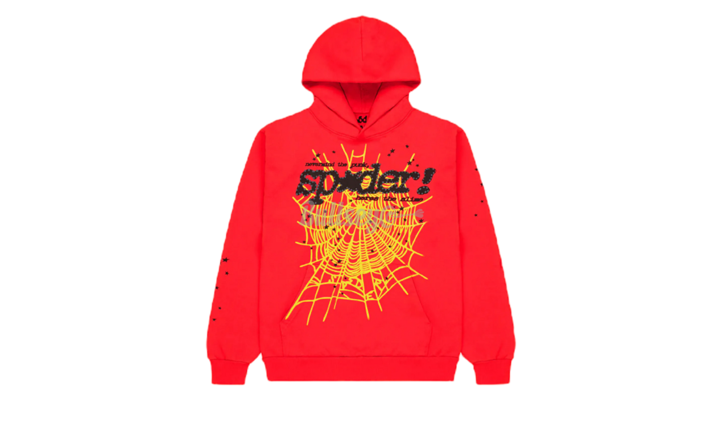 Spider P*NK V2 Red Hoodie-Bullseye Sneaker Boutique