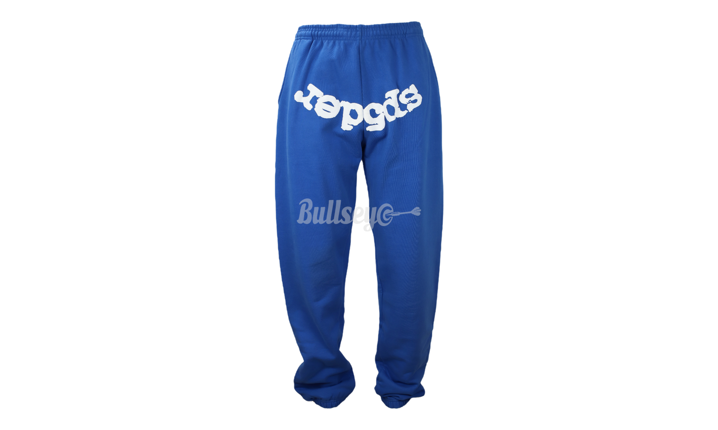 Spider Worldwide Sweatpants Blue White Letters-Bullseye Sneaker Boutique