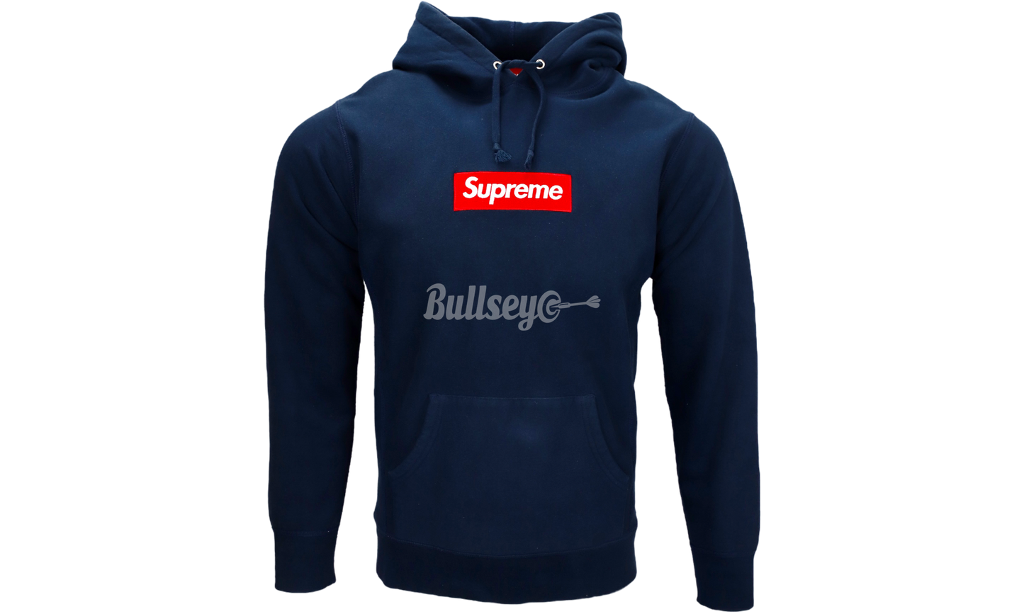 Supreme Box Logo "Red on Navy" Hoodie-Bullseye Sneaker Boutique