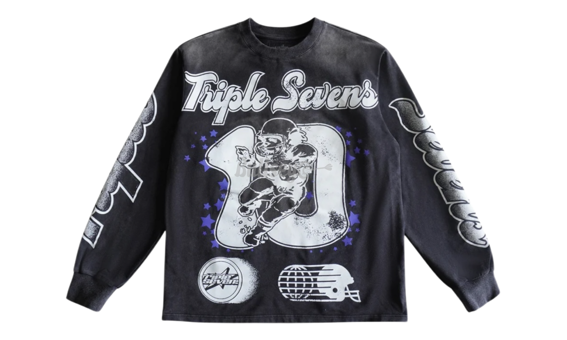 Triple Sevens All Star Black Longsleeve T-Shirt-Bullseye Sneaker Boutique