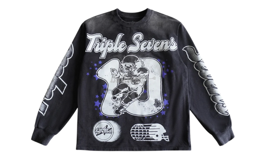 Triple Sevens All Star Black Longsleeve T-Shirt-Bullseye Sneaker Boutique