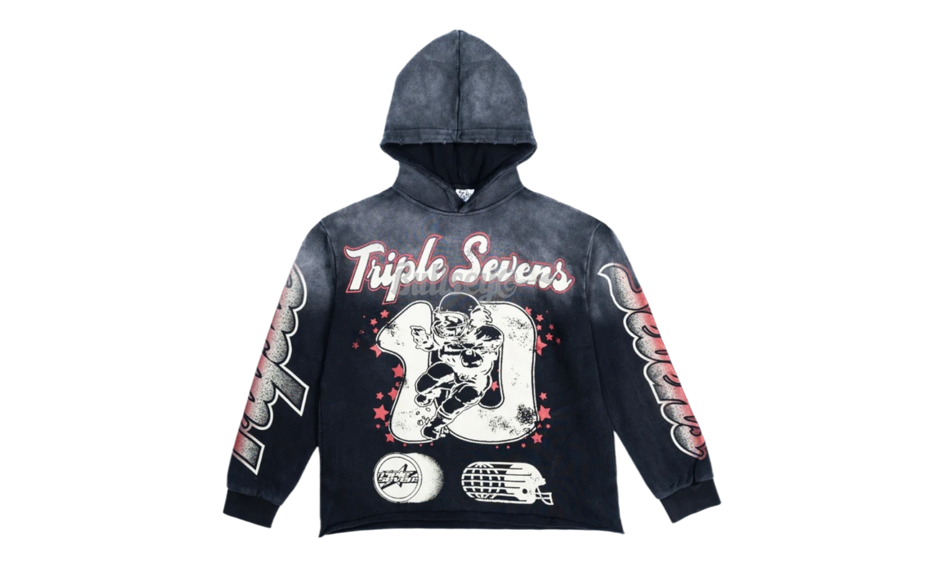 Triple Sevens All Star Football Black Hoodie-Bullseye Sneaker Boutique