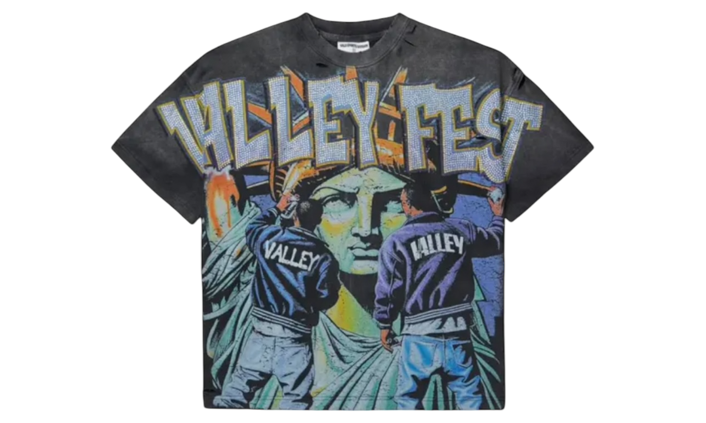 Vale Forever Bling Graffiti Black T-Shirt