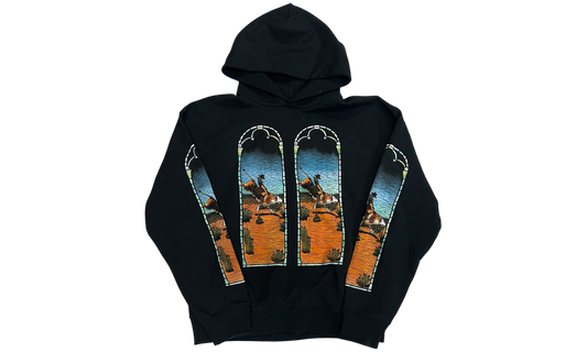 Who Decides War x EST Gee Stained Glass Black Hoodie (PreOwned)