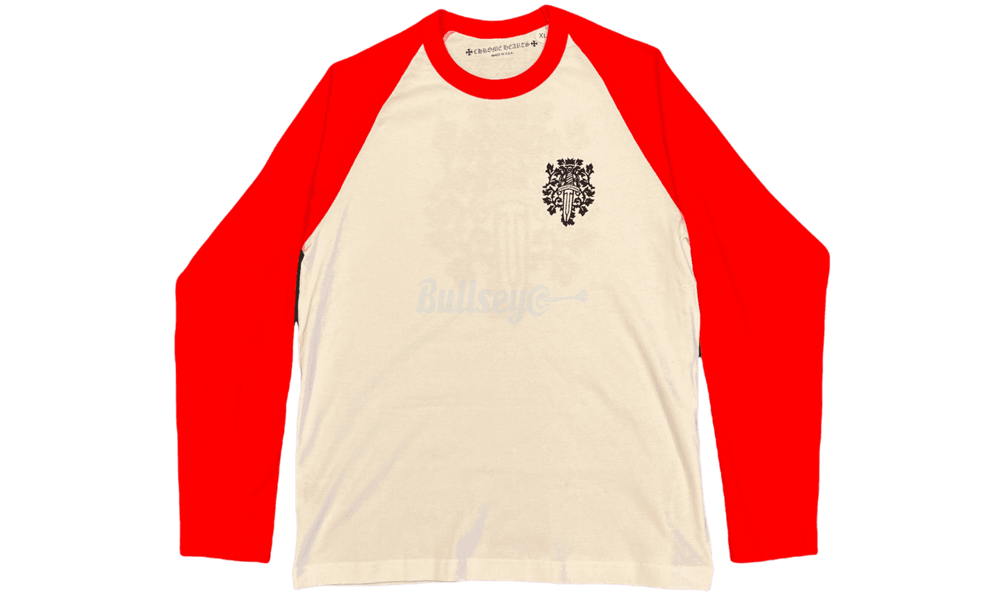 Chrome Hearts Red/White Dagger Baseball Longsleeve-Bullseye Sneaker Boutique
